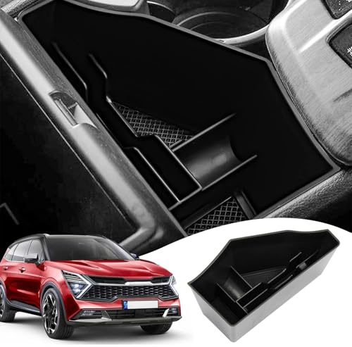 PSLER Auto Organizer Ablagefach für Kia Sportage NQ5 2022 2023 2024 Unter der Mittelkonsole vor der Armlehne im Bereich des Schalthebels, Auto Multifunktions-Organizer Innenraum Zubehör