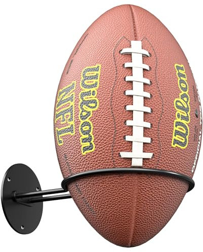 jockcaras Ball Display Holder Wall Mount: Black Storage Rack for Basketball, Rugby, Soccer, Football, Baseball Room Decor - Boys Sports Accessories Organizer