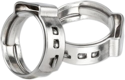 MISPIRE 12 PCS 1 inch PEX Pipe Clamps, Stainless Steel 304 Pinch Clamps for PEX Pipe Tubing Fitting Connections