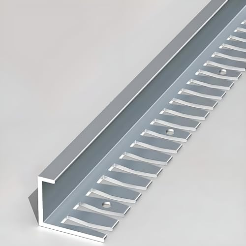 Raouoae Profilé De Rail De Carrelage En L En Alliage D'aluminium, 135CM, Montage À Vis, Pour Revêtement De Sol De 8,5 À 18,5mm, 2 Pièces, Accessoires Pour Carrelage(Gray,H:8.5MM)