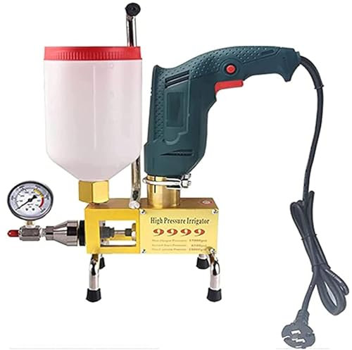 DPLXQPP Máquina Lechada Alta Presión 910W,Pistola Lechada Mortero Eléctrica,Herramienta Lechada Eléctrica para Reparación Fugas Grietas Hormigón