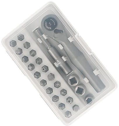 Yulokdwi Set di cacciaviti a cricchetto di precisione,Set di cacciaviti a cricchetto - Set di bussole di tipo industriale con cacciavite per dadi 2,Strumento di riparazione portatile per viti di