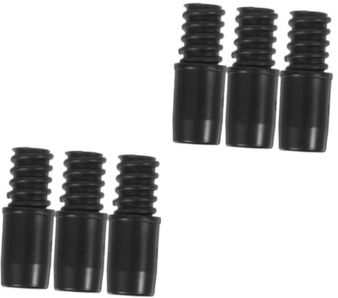 ABOOFAN 6pcs Extension Pole Threaded Tip Replacement Handle Tips for Mop Broom Threaded End