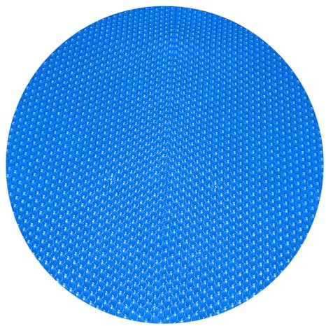 YUEWO Round Solar Cover, Blue 8 Foot Heat Retaining Solar Blanket Pool Heater Cover for for Above-Ground and In-Ground Pools Hot Tub Spa