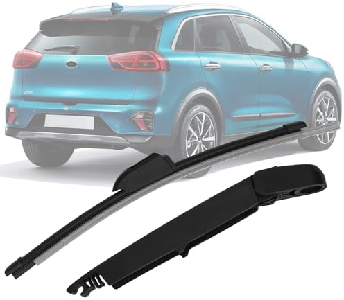 Limpiaparabrisas Trasero de Coche Reemplazo Compatible con KIA Niro 2016-2022, Juego de Brazo y Hoja de Kit de limpiaparabrisas Trasero de Coche Impermeable