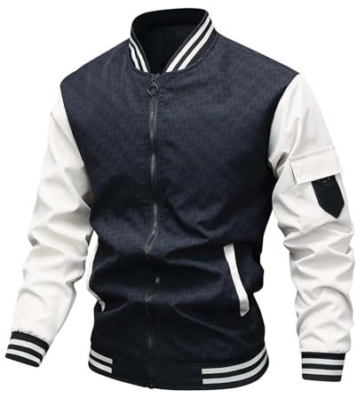 SRZYMJ Mantel Herren Steampunk Wintermantel Übergangsjacke Leicht Outdoorjacke Leicht Jacke Mit Kapuze Softshelljacke Steppweste Leicht Blau Funktionsjacke Parka Winter Sportjacke Freizeitjacke