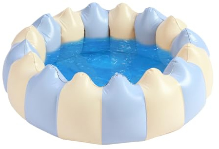 Piscina Infantil - Piscina Portátil Playa,Centro Inflable de Juegos Acuáticos 120 x 120 x 30 cm para Recreo Relajación Interior Exterior