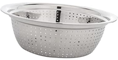 Hemobllo Escurridor De Vajilla Multifuncional De Acero Inoxidable 20 Cm, Colador Para Arroz y Verduras, Resistente y Compacto Para Cocina Doméstica