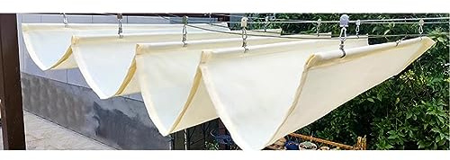 Tenda a vela a vela a onda in poliestere PU impermeabile per terrazza esterna e patio copertura pergola antipioggia Tenda a filo scorrevole personalizzata per casa di vetro