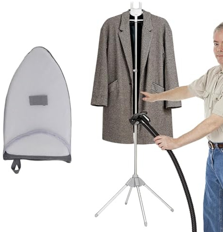 Appendiabiti A Vapore Verticale, Supporto Per Ferro Da Stiro Verticale, Telescopico Pieghevole Per Stiratura A Vapores, Grucce Per Ferro Da Stiro Vapore, Rotazione A 360°, Con Guanti Da Stiros