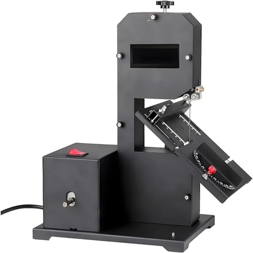 Multifunctional Band Saw Machine 1750RPM, Benchtop Band Saw, Small Household DIY Cutting Tool Woodworking Lathe Machine, 70mm Cutting Height 0-45° Tilting Metal Table