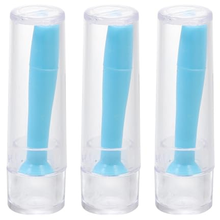 Hoement 3 pièces Lot de Bâtonnets Ventouses Silicone Souple pour Lentilles Rigides Outils Pratiques Insertion et Retrait de Lentilles de Contact Accessoires Sécurisés pour Porteurs Myopes