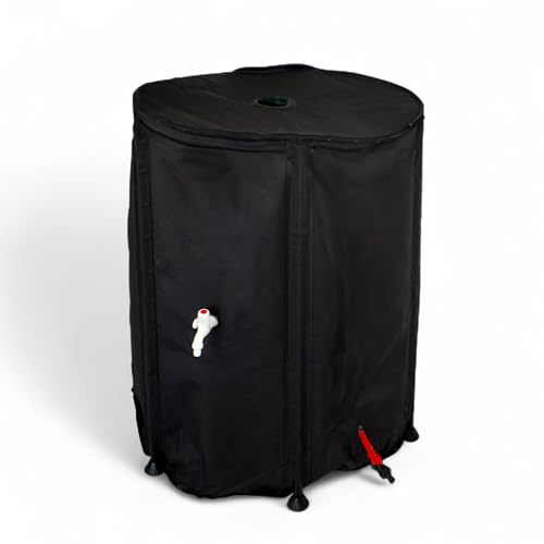 Réservoir d'eau 500 litres - Pique - Réservoir d'eau de pluie, collecteur d'eau de pluie, bidon d'eau avec robinet + connecteur pour tuyau, réservoir d'eau pliable + couvercle avec filtre - Capacité
