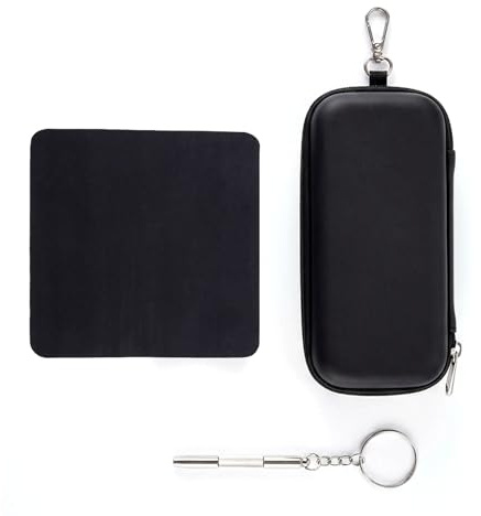 CYMNER Double Brillenetui, Dual Glasses Sunglasses Organizer with Zipper Closure, Hard Shell Large Glasses Case for Women & Men Travel Accessories, Double Brillenetui Case PU Material (BLACK)
