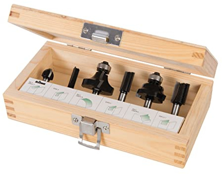 Triton Einsteigerpaket 1/4-Zoll-Fräser, 6-teilig Satz, 1 Stück, schwarz, TPTA69354824