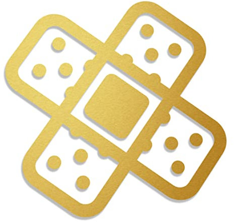 Decus Shop PFLASTER Kreuz XXL 1440 (Gold metallic) // Sticker OEM JDM Style Aufkleber