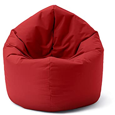 Lumaland Sitzsack Drops: runder Sitzsack (300 L) mit 2-in-1-Funktion für bequemes Sitzen & Liegen | Der Doppelagent für Relax-Momente in- & Outdoor I Mit anpassungsfähiger EPS-Füllung | Ø 120 x 75 cm