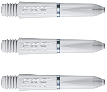 WINMAU Pro-Force White Extra Short Nylon Ring Grip Dart Stems - 1 Set per Pack (3 shafts in total)