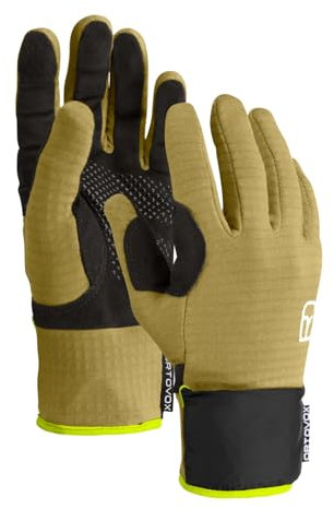 ORTOVOX Fleece Grid Cover Glove M - Leichter, Warmer Fleece-Handschuh mit winddichtem Überzug für Skitouren - GRÜN - Herren - XL