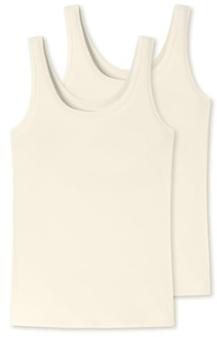 Uncover by Schiesser - Bamboo Cotton - Unterhemd/Top - 2er Pack (L Off-White)