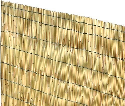Arella Cina in cannette Bamboo pelato, 2X5 m, bambù per recinzioni e Decorazioni