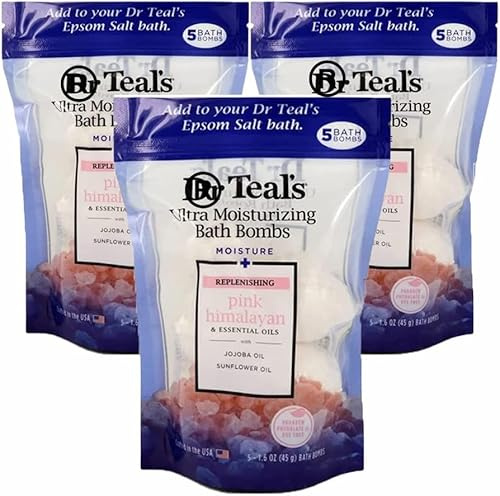 15 x Bubble Bath Bombs 1.6oz Ultra Moisturising Pink Himalayan & Essential Oils with Jojoba & Sunflower Oil | Revitalising Natural Aroma Perfect for Stress Relief, Spa & Relaxation |