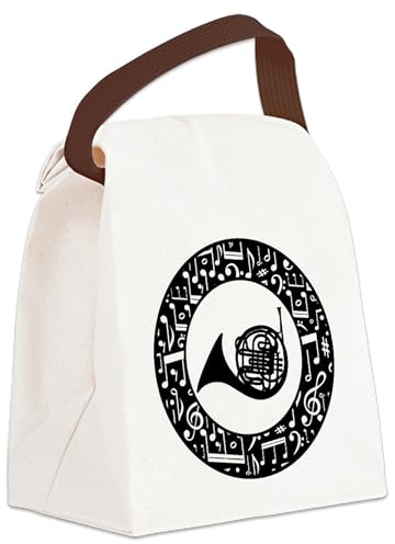 CafePress French Horn Musician Canvas Lunch Bag with Strap Handle