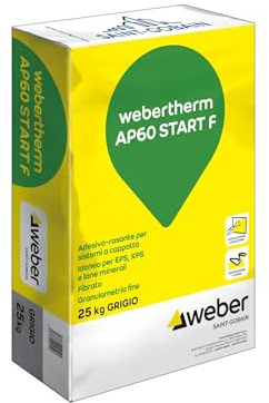 Webertherm ap60 start f collante-rasante grigio sacco kg 25