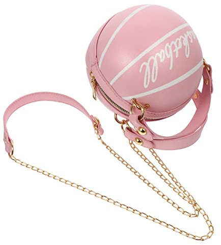 HAPINARY Basketball-form Umhängetasche Aus Pu Für Damen Praktische Aufbewahrungstasche Kleine Runde Tasche Für Alltag Und Reisen Geeignet Für Telefon Geldbörse Und Mehr