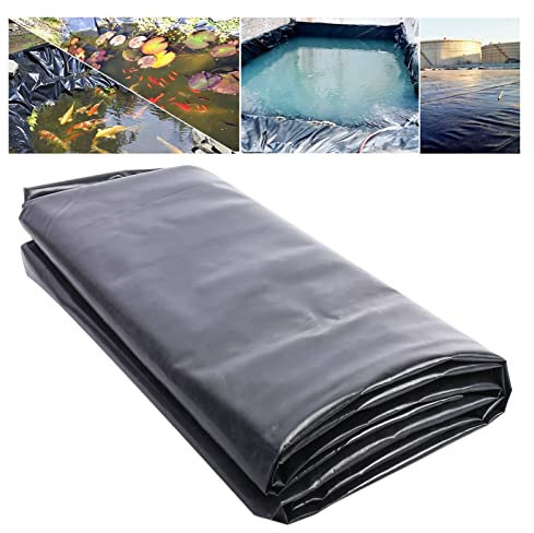 HDPE Teichfolie 2,0mm Stärke Fisch und Pflanzenfreundlich, Flexibel Gartenteiche Dichtungsfolie Teichmembran Folie für Fischteiche, Brunnen, Wassergarten und Wasserfall -Schwarz||2.5x3m/8.2x9.8ft