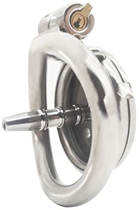 Flat Chastity Cage Inverted Male Small Metall Mit Metallröhre Peniskäfig Edelstahl Klein Cock Cage Keuschheitskäfig Herren Extrem Sex Spielzeug Für Paare W399 (50mm/1.97in,with metal tube)