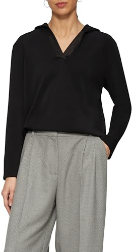 s.Oliver Kapuzenshirt aus Sweat mit Satin-Details