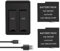 SLODA Action Camera Batteria ricaricabile (2 Pack) per Insta 360 Ace Pro/Ace con 2 canali USB Fast Charger Hub (1800mAh)