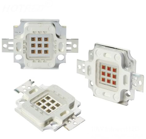 Vrabocry 1 chip LED a infrarossi da 10 W, 940 nm, 900 mA DC 4 V-4,5 V, 10 Watt, SMD, COB, componenti per la visione notturna, illuminazione fai da te, telecamere CCTV