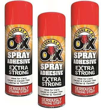 500ml Heavy Duty Spray Adhesive Glue Strong As An Ox for Carpet Tile Fabric (3)
