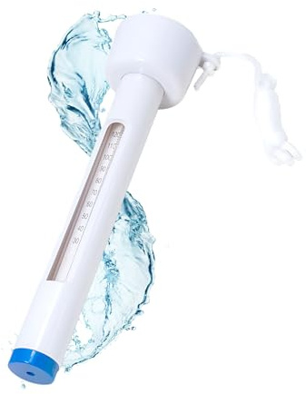 Wim Spa Schwimmendes Thermometer – Wasserthermometer für Eisbad, Pool & Whirlpool – Präzise Temperaturanzeige – Schwimmfähig, Robust & Winterfest – Weiß