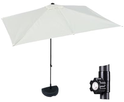 Großer Durchmesser 250 cm, winddicht, halbrund, Gartenschirm für den Außenbereich, UV-beständig und wasserabweisend, perfekt für Terrasse, Pool und Strand