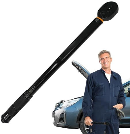 Chiave dinamometrica per ruote auto, Chiave dinamometrica nera - Chiave dinamometrica regolabile in metallo,Strumento di riparazione nero, strumento manuale portatile per la sostituzione della candela