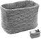 ZHIYUQL Cesta de ganchillo para guardar toallas de invitados, cestas de almacenamiento, cestas pequeñas, cesta de almacenamiento trenzada, cesta de baño, organizador hecho a mano (gris)