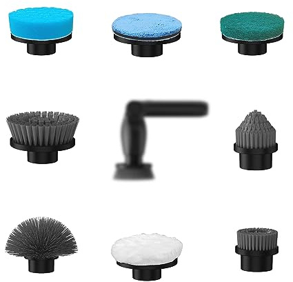 Leebein YMG-825 Replacement Brush Heads, 8pcs Extra Brush Accessories Kit for YMG-825 Cordless Cleaning Brush Only - Scrubber Not Included