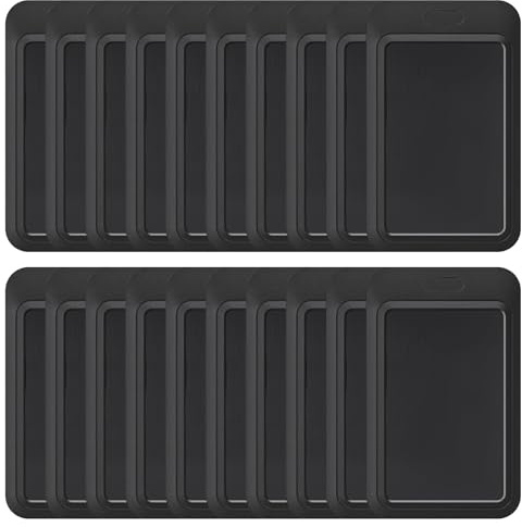 Uniclife Porta Tarjetas Identificativas Deslizante Funda Plástica Vertical Negro Portacredenciales con Ventana Transparente para Oficina Escuela Tarjetas de Identificación de Crédito, 20 Unidade