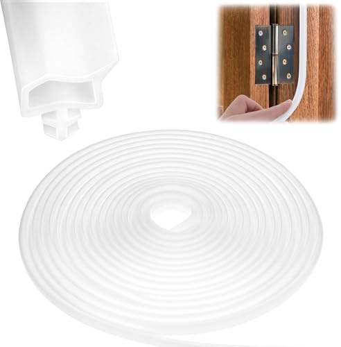 QWORK® 20M Türrahmen Dichtung Schallschutz, Weiße Türdichtung für Holzzargen