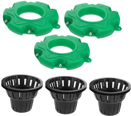 Alasum 6 Piezas Flotantes para Estanques Cestas Plantas Acuáticas Resistente para Jardines Lagos y Proyectos Urbanos de Vegetación