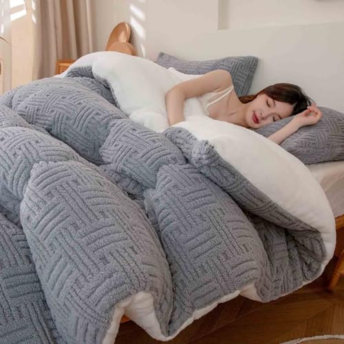 YSZBD Coperta Calda Imbottita Invernale Letto Matrimoniale Trapunta Invernale Matrimoniale Agnello Trapunte Invernali Pesanti in Lana d'Agnello(#6,150x200cm-3kg)