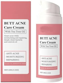 Crema anti-acne per glutei e cosce, crema oleosa riequilibrante anti-acne per la schiena, attenua le macchie scure, ripara la barriera cutanea e rende la pelle liscia