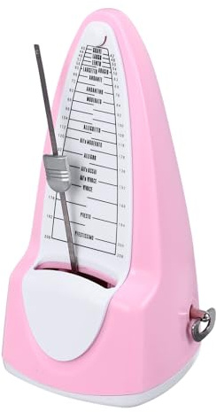 QUARKZMAN Mechanisches Metronom Hochpräzises Professionelles Pink | Musiktimer, Universelles, Für Piano Gitarre Violine Ukulele Spieler