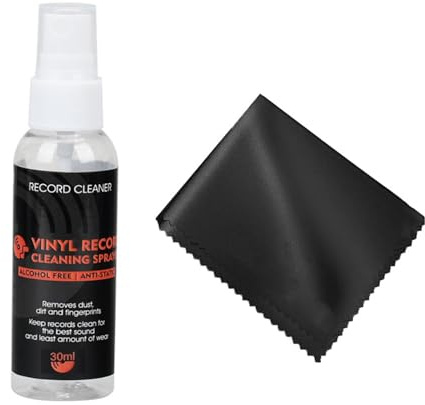 Yhplxyuus Completely Vinyls Record Care Set 30ml Cleaning Fluid With Microfiber Cloth For Audiophiles Collectors Music Lover Cleaning Kit