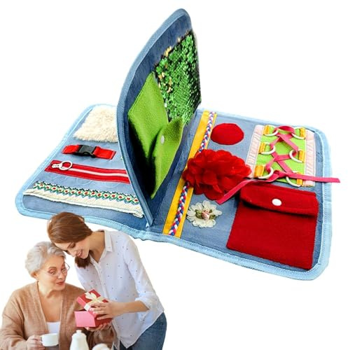 Couverture thérapeutique pour adultes – Tapis d'activité sensorielle apaisante, aide au soulagement de l'anxiété, de la démence, de la maladie d'Alzheimer, outil de confort en cas de perte de mémoire