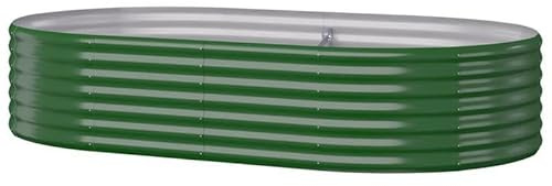 Bancal de acero galvanizado 175 x 100 x 36 cm para jardín – Jardín verde, duradero y resistente a la corrosión – Ideal para cultivo de hortalizas y cuidado del jardín