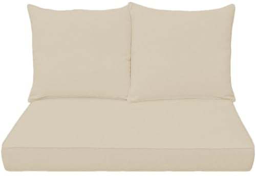 Wasserdichtes Outdoor-Kissen-Set, abnehmbarer Bezug für 3-Sitzer, Terrasse, Couch, Garten, Pelz, Ersatzkissen, ideal für Schaukelbänke, 130 x 60 x 50 cm